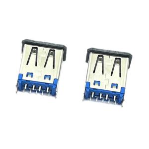 PA9T Blue HF STD USB3 Socket Micro USB Female Connectors Female DIP H14.95mm