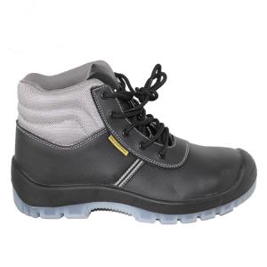 Buy cheap pu/pu outsole with steel toe cap steel pleate blaack safety shoes for man from wholesalers