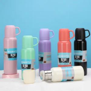 Stainless Steel Vacuum Flask And Coffee Cup Set 500ml Vacuum Insulation Leak