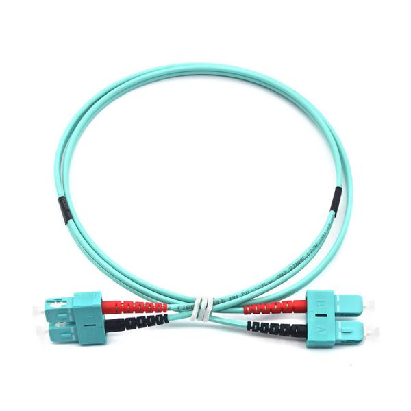 Quality LSZH Duplex Fiber Optic Patch Cord SC PC to SC PC OM3 Multimode for sale