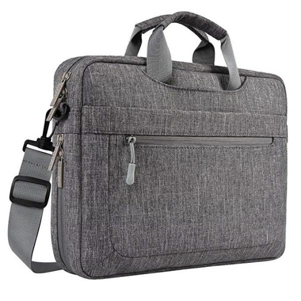 Quality 11.6-13.3 Inch  Ladies Laptop Handbag With Adjustable Depth Bottom Grey for sale