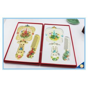 Buy cheap Castle design Handle Mirrors Delicate Metal Hand Cosmetic Mirrors Handle Mirror with Comb Set Hand Held Mirrors from wholesalers