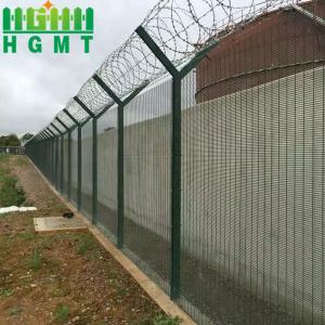 Buy cheap 2.4M High Black Powder Coating Security Perimeter 358 Prison Fence Panel With Spike from wholesalers