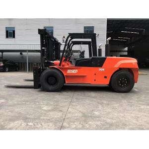 China Orange Red Heavy Lift Forklift With Front Or Rear Wheel Steering Type And Roll Prong Attachments on sale