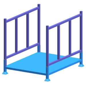 Buy cheap stacked to 3 high foldable stacking rack from wholesalers
