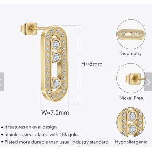 Buy cheap Women Cartilage Cuffs Hoop Climber Earrings With Cubic Zirconia CZ from wholesalers