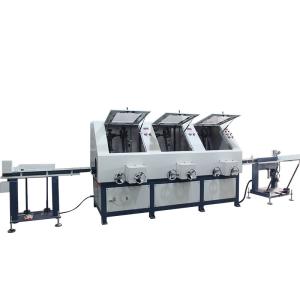 Buy cheap 3 Grinding Head Curtain Rod Polishing Machine Round Tube Abrasive Belt from wholesalers