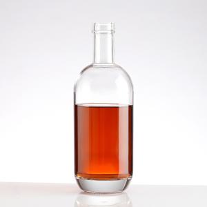 Buy cheap 750ml Clear Frosted Glass Whiskey Bottle with Screw Cap from wholesalers