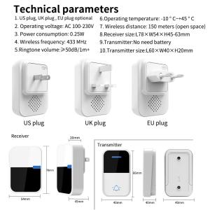 Buy cheap Low Power Tuya Video Doorbell 180° Night Vision Remote Control Doorbell from wholesalers
