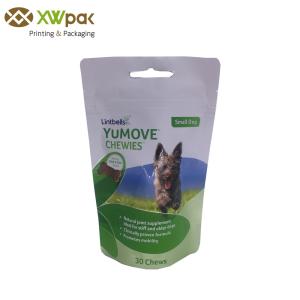 Custom Printed Stand Up Puppy Food Bags With Handle