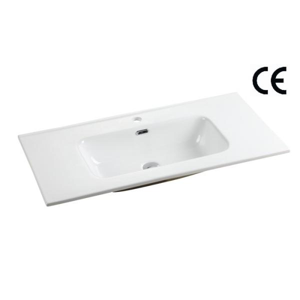Quality Ceramic Large Bathroom Rectangular Vessel Sink Vanities 1000mm for sale