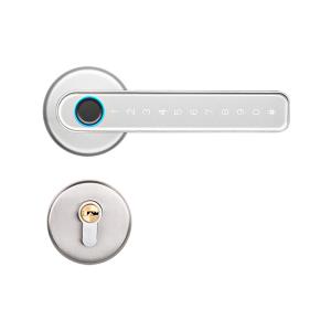 Buy cheap Retro Style Fingerprint Handle Door Lock Zinc Alloy Anti Corrosion from wholesalers