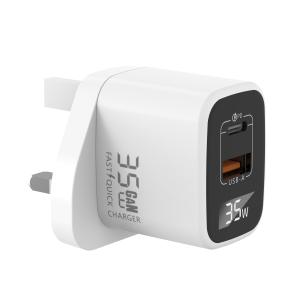 35W GaN Fast Charging USB C Charger Block With Digital Display