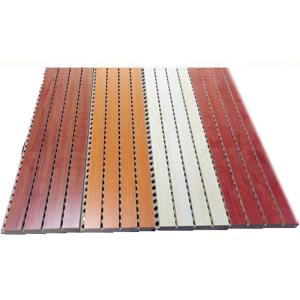 Buy cheap Eco Friendly Mdf Acoustic Soundproofing Panels / Grooved Wood Panel from wholesalers