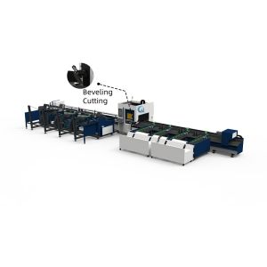 Buy cheap QH-GC3-H    3-Chuck Heavy Duty Lathe Tube Cutting Machine Fully-automatic Loading Beveling Cutting from wholesalers