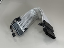 Buy cheap ARGB 24Pin ATX Power Cable Connector Extension – White Sleeved Modular PSU / Motherboard Cable from wholesalers