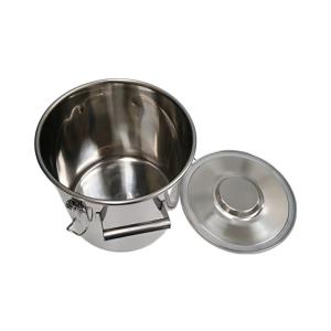 Powders Stored Safely In 12L Stainless Steel Round Drum With Sealing Ring And