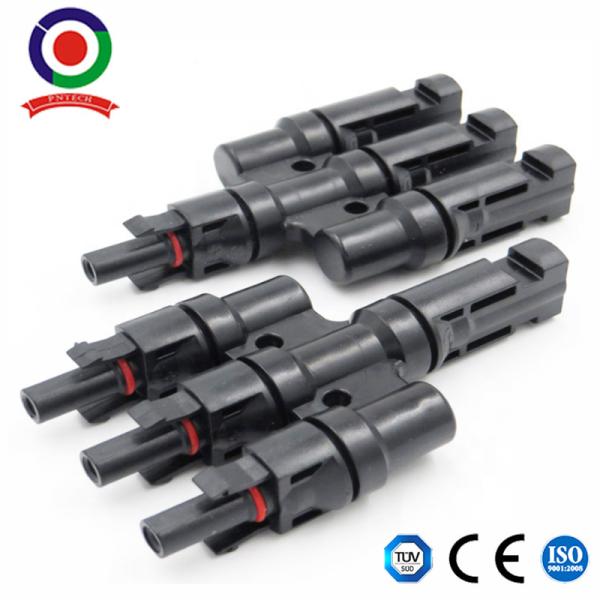 Quality T Type Branch 1 To 3 Cable Panel Mount Extension Solar Connector Male To Female for sale