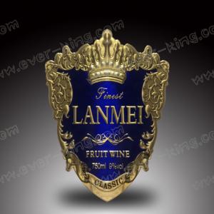 ODM Aluminium Custom Liquor Bottle Labels For Luxury Wine