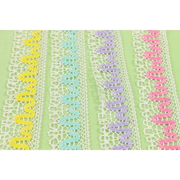Buy cheap Recyclable Cotton Crochet Lace Trim Reusable Unstretched Contrast Patterned from wholesalers