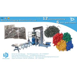 Automatic packaging machine with multi-heads weigher, labeling machine,