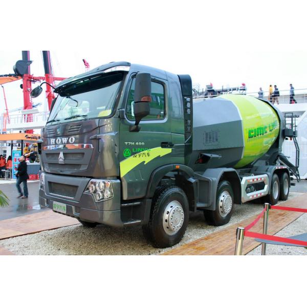 Quality 12m³ Cubage Mixer Concrete Truck With ZF8118 Steering Gear Box for sale