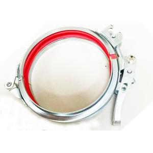 Buy cheap Dust Extraction Galvanized Steel Clamps 150mm Adjustable Lever With Gasket from wholesalers