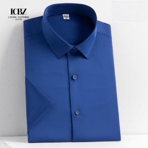 Non-Iron Men's Long-Sleeved Shirt with Covered Button Closure and Anti-Wrinkle