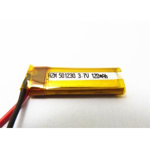 Buy cheap Small 3.7v  501230 120mah Lithium Polymer Battery For Blue Tooth Earphone from wholesalers