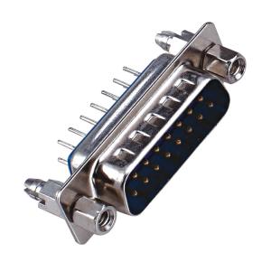 WCON 180° DIP Type D Sub Connector With Front Nut With Back Fork , DB25 Male