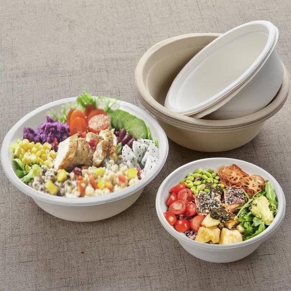 Quality Pulp Compostable Salad Bowl 350ml 400ml 460ml 500ml 680ml for sale