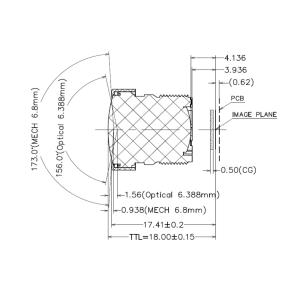 Buy cheap 1/2.8" 2.6 mm wide angle S mount lens , HFOV 130 degree, F2.0 good for Aptina MT9P031,CCL12802620MPF from wholesalers