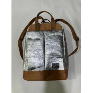 Buy cheap Biodegradable Golden Silver Reusable Washable Kraft Paper Backpack from wholesalers