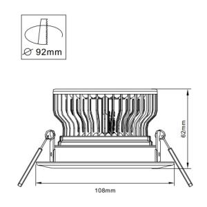 5W 450 Lumen Epistar LED Down Lights / LED Ceiling Lamp Epistar 2800k, 5000k,