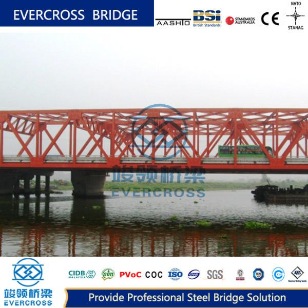 Quality Permanent Steel Truss Bridge / Steel Frame Bridge With High Strength for sale