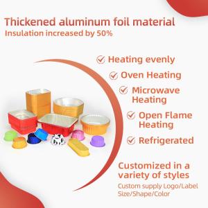 Buy cheap Disposable Rectangular Thickened Aluminum Lunch Tray Barbecue Aluminum Foil Food Container from wholesalers