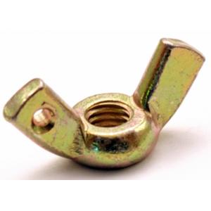 Buy cheap M6 M8 Grade 2 5 Steel Wing Round Butterfly Wing Nut Yellow Powder Coated DIN314 DIN315 from wholesalers