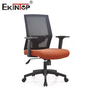 Buy cheap Black Mesh Back Office Chair With Swivel Wheels And Armrests Adjustable Lumbar from wholesalers
