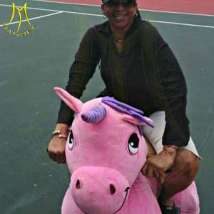 Buy cheap Hansel amusement park electric walking robot ride on plush animals from wholesalers