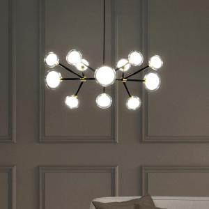 Nabila Rectangular Round Chandelier For Dining room Bar Kitchen sputnik