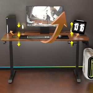 Buy cheap Electric Height Adjustable Office Furniture for Custom Hospital Wooden White Buff Sit Standing Laptop Table from wholesalers