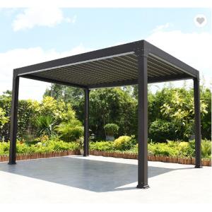 Buy cheap Adjustable Waterproof Retractable Roof Gazebo Aluminum Pergola With Adjustable Louvers from wholesalers