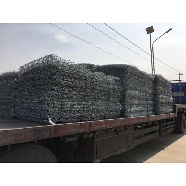 Quality Silver Galvanized Steel Wire Gabion Box 1m - 2m Width for sale