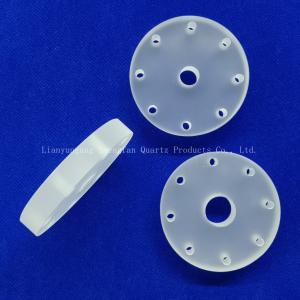 Buy cheap Factory Customized High Temperature Resistant Circular Drilled Quartz Plate Frosted Glass Sheet from wholesalers