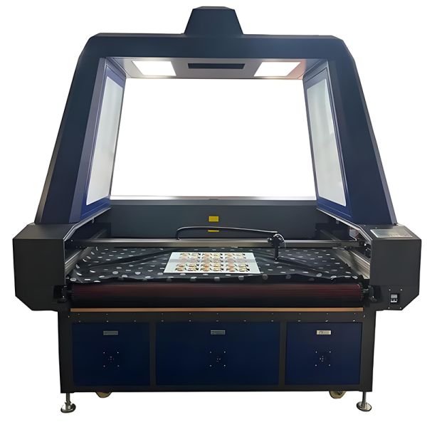 High-Speed 100W CCD Laser Label Cutting Machine CNC 1610 Fabric Laser Cutter for
