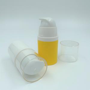 Buy cheap White Yellow 50ml 80ml 100ml Airless Pump Bottle Silk Printing from wholesalers