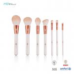 Buy cheap Travel Synthetic Hair 7PCS Rose Gold Cosmetic Brush Wooden Handle from wholesalers