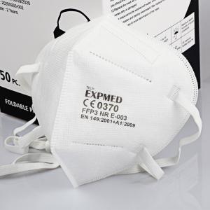 Buy cheap Lightweight Anti Smoke White FFP3 Face Mask from wholesalers