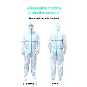 Buy cheap Dupont Disposable Protective Coverall Stitched Needle Thread   Double Sealing from wholesalers