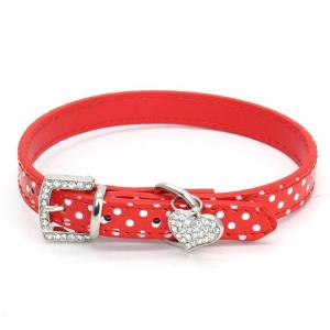 Fashion Dog Collars And Leashes Leather PU Material Customized Color 22g - 48g